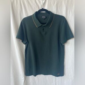 APC embroidered logo polo shirt size small